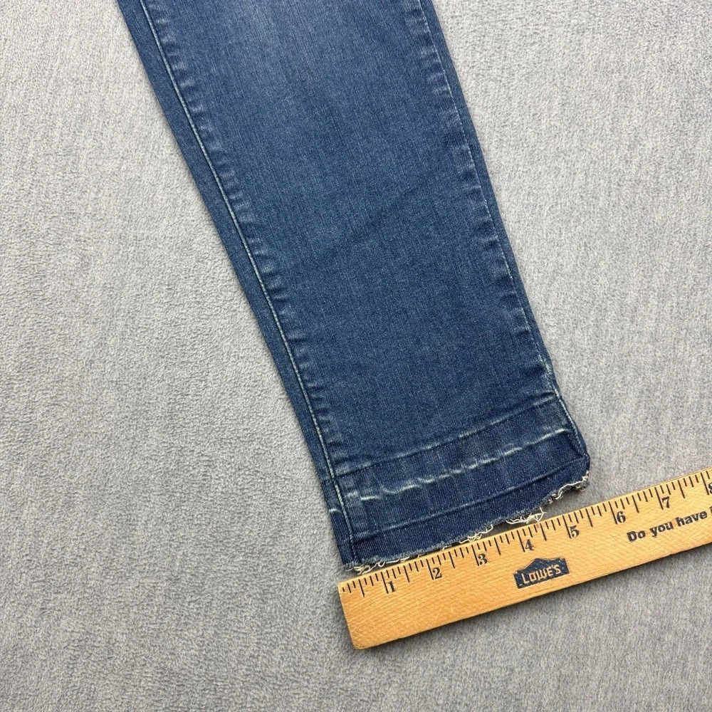 Michael Kors Jeans Women 8 Blue Izzy Skinny Raw Release Fray Hem Denim Pants NWT